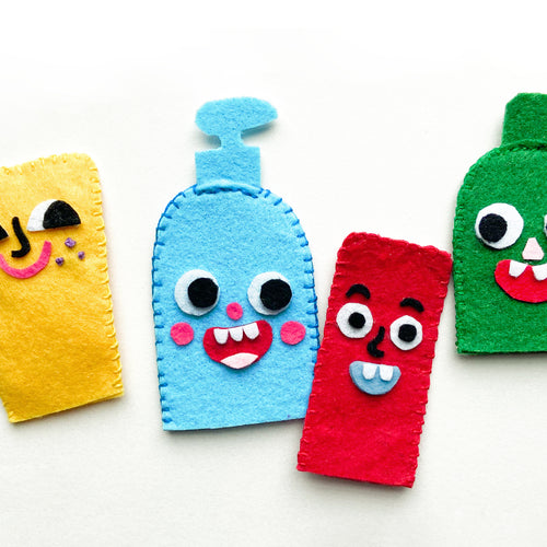 Turn the Gro-To gang into finger puppets.